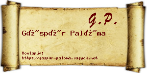 Gáspár Palóma névjegykártya